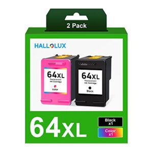 64xl ink cartridges combo pack remanufactured 64xl ink cartridge replacement for hp 64xl for envy inspire 7958e, envy photo 7955e 7255e 7855 7858 6230 7155 6255 printer (1 black,1 tri-color)