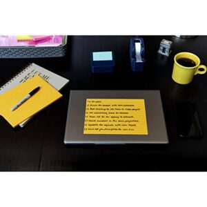 Post-it Super Sticky Notes, 8x6 in, 4 Pads, 2x the Sticking Power, Energy Boost Collection, Bright Colors, Recyclable (6845-SSPL)