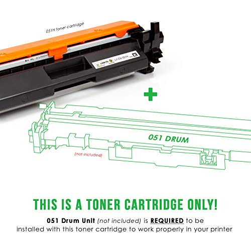 LINKYO Compatible Toner Cartridge Replacement for Canon 051H 051 High Capacity (Black, 2-Pack)