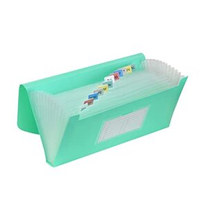 c-line 13-pocket poly expanding file, 10 x 5 inches, junior size for receipts and checks, includes tabs, 1 file, color may vary (58710)