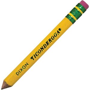 Ticonderoga Golf Pencils With Erasers, #2 HB Lead, Yellow, Pack Of 72