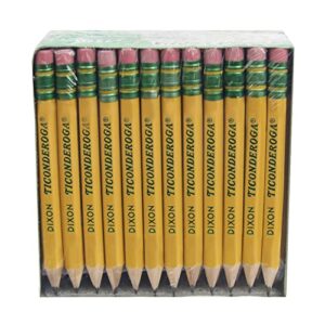 Ticonderoga Golf Pencils With Erasers, #2 HB Lead, Yellow, Pack Of 72