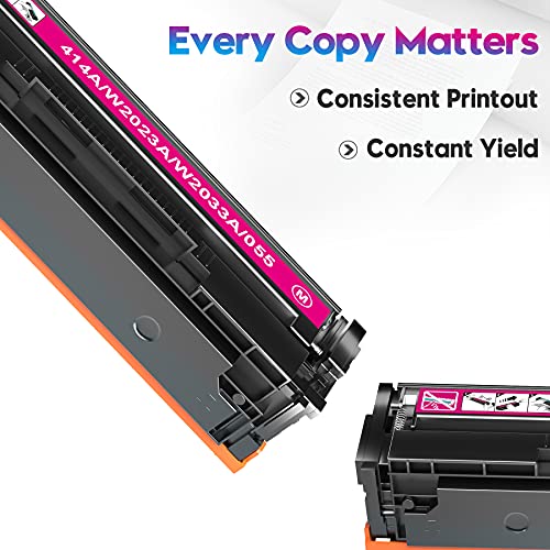 ONLYU 414A Toner Cartridge Compatible Replacement for 414A 414X 414 W2020A W2020X Used with Color Laserjet Pro MFP M479fdw M454dn M479fdn M454dw Printer Ink (Black Cyan Yellow Magenta, No Chip)