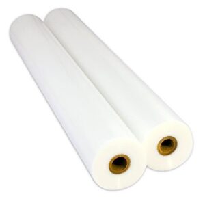 usi wrapsure standard thermal roll laminating film, 1 inch core, 3 mil, 27 inches x 250 feet, clear, gloss finish, 2-pack