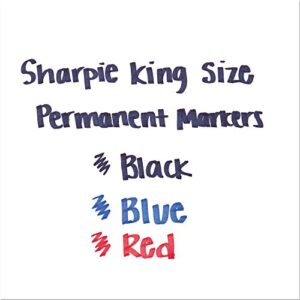 SHARPIE 15661PP King Size Permanent Markers Black 4/Pack