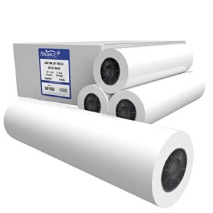alliance wide format paper cad bond rolls (20lb | 4 rolls, 36 in x 150 ft | 2″ core)