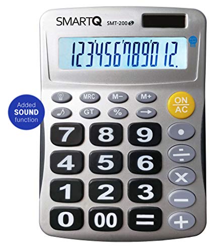 LED Back-Light Calculator Desktop SMT-200 / Added Sound Function (White)