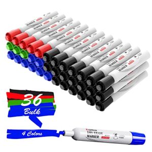 comix dry erase markers, chisel tip white board markers, 36 bulk assorted colors low odor markers for kids teachers office & school supplies