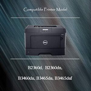 2-Pack 2xBlack TG Imaging Compatible B2360dn Toner Cartridge (8,500 Pages, Black) Work for Dell 2360 B2360 B2360d B3460dn B3465dn B2365dnf B3465 Toner Printer