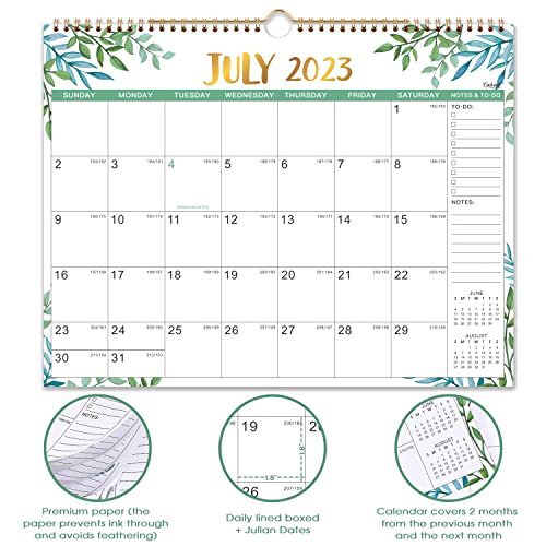 Wall Calendar 2023-2024 - Wall Calendar from March 2023 to June 2024, 11.5"x 15", Monthly Calendar 2023-2024 with Julian Dates, Twin-Wire Binding, Thick Paper Perfect for Office & Home
