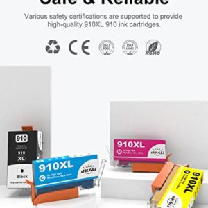 INK4U Compatible 910 Ink Cartridges Replacement for HP 910XL Ink Cartridges Combo Pack to Work with HP OfficeJet Pro 8025 8035 8020 8030 8028 OfficeJet 8022 8018 8015 8010 Printer (1B1C1M1Y, 4-Pack)