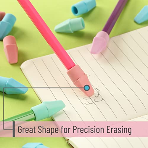 Mr. Pen- Pencil Top Erasers, Pastel Colors, 120 Pack, Pencil Erasers Toppers, Pencil Cap Erasers, Eraser Tops, Pencil Top Erasers Bulk, Eraser Caps for Pencils, Cap Erasers for Pencils Bulk