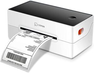 17pinhut shipping label printer 150mm/s high speed barcode thermal label printer maker, easy set-up 4×6 label printer for small business, compatible with ebay, amazon, etsy, usps, fedex, shopify