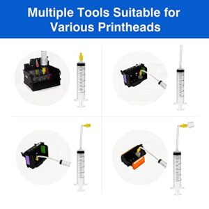 Printhead Cleaning Kit, Printhead Cleaner Kit, Compatible for Inkjet Printers HP/Canon/Brother/Epson 8600 5520 4620 6520 6600 6700 6968 6978 8610 HP 922 Pro100 MX922 Canon Printer, 100ML