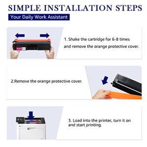 Mooho Compatible Toner Cartridge Replacement for Brother TN436 TN 436 TN433 TN431 for MFC-L8900CDW HL-L8360CDW HL-L8360CDWT MFCL8610CDW HL-L8260CDW MFCL9570CDW Printer (1B,1C,1M, 1Y)