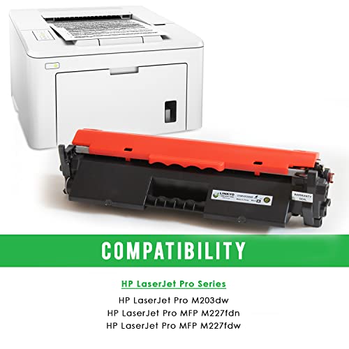LINKYO Compatible Toner Cartridge Replacement for HP 30A CF230A (Black, 2-Pack)
