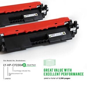 LINKYO Compatible Toner Cartridge Replacement for HP 30A CF230A (Black, 2-Pack)