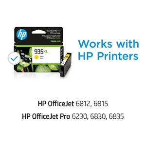 HP 935XL Yellow High-yield Ink Cartridge | Works with HP OfficeJet 6810; OfficeJet Pro 6230, 6830 Series | C2P26AN