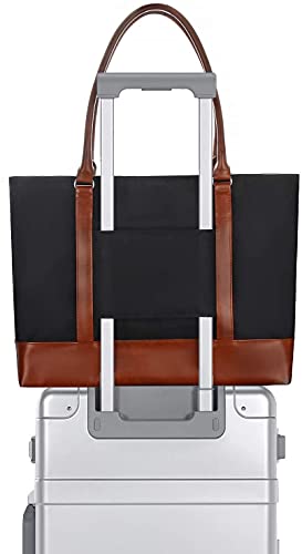 Woman Laptop Tote Bag, USB Teacher Bag, Large Work Bag Purse Fits 15.6 in Laptop, Lightweight Waterproof Leather Laptop Bag Shoulder Bag, Messenger Bag