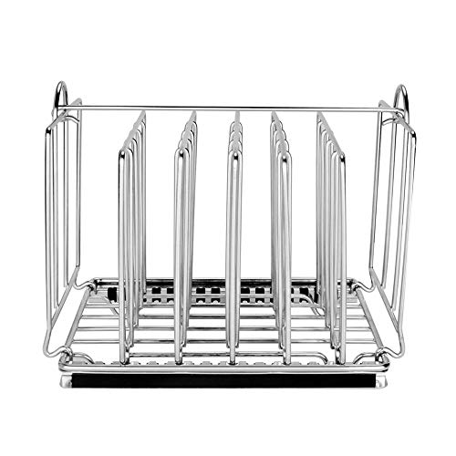 EVERIE Weighted Sous Vide Rack Divider, Improved Vertical Mount Stops Wobbling, 5 Detachable Stainless Steel Dividers and 2 Built-in Holder Dividers