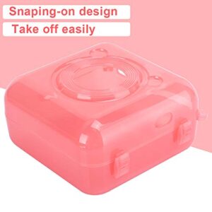 Richer-R Dedicated Protective Case for Peripage, Protective Shell PC for Peripage/Bluetooth Phone Pocket Thermal Sticky Note Barcode Printer, with Portable Rope(Pink)