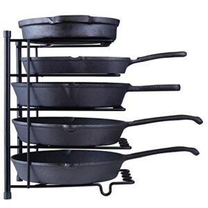 SunnyPoint Heavy Duty Kitchen Countertop Cabinet Pantry Pan, Pot Lid, and Pot Organizer Rack Holder