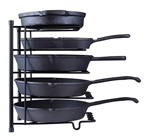 SunnyPoint Heavy Duty Kitchen Countertop Cabinet Pantry Pan, Pot Lid, and Pot Organizer Rack Holder