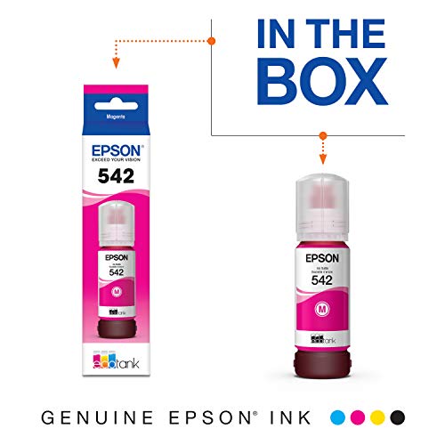 EPSON T542 EcoTank Ink Ultra-high Capacity Bottle Magenta (T542320-S) for Select Epson EcoTank Printers