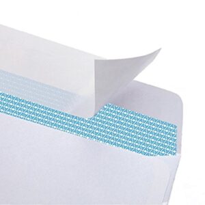 #6 3/4 Security Tinted Self-Seal Envelopes - No Window, Size 3-5/8 X 6-1/2 Inches - White - 24 LB - 100 Count (34600)