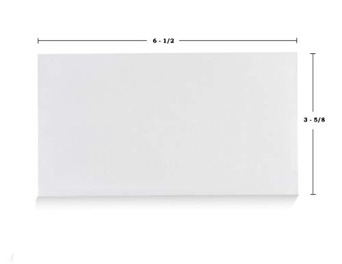 #6 3/4 Security Tinted Self-Seal Envelopes - No Window, Size 3-5/8 X 6-1/2 Inches - White - 24 LB - 100 Count (34600)