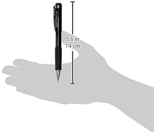 Pentel Mechanical Pencil 0.5 mm Twist Erase III - Twist Up Eraser - Pre-Loaded with Pentel Super Hi-Polymer HB Lead - Black Barrel - 3-Pack - Fine Point