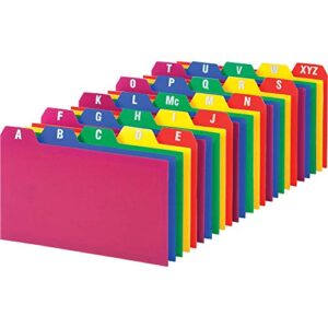 Index Card Holder, Index Cards Storage Box Holds Up To 300 3x5� Cards, With Poly Card Guides A-Z, 3x5 Inch - Value Pack