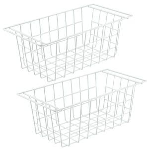 orgneas chest freezer organizer bins deep freezer basket storage rack bins metal wire baskets 2 packs