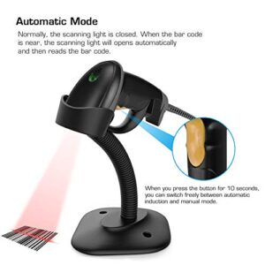 Esup Barcode Scanner with Stand USB Barcode Scanner Wired Handheld Laser Barcode Reader with Adjustable Stand