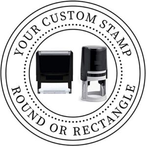 choose size – logo stamp | custom stamp | personalized business stamp | business logo stamp | business logo or image small large medium round