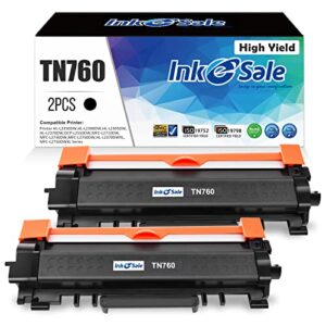 ink e-sale 2 packs remanufactured tn760 toner cartridge replacement for brother tn760 tn730 tn770 for hl-l2325dw hl-l2350dw hl-l2370dw dcp-l2550dw mfc-l2690dw mfc-l2710dw mfc-l2717dw mfc-l2750dw