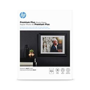 HP Premium Plus Photo Paper, Satin, 8.5x11 in, 50 sheets (CR667A)