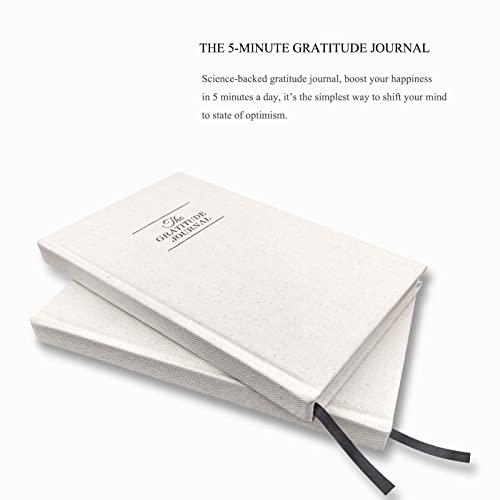 The Gratitude Journal : 5 Minute Journal - Five Minutes a Day for More Happiness, Optimism, Affirmation & Reflection - An Effective Five Minute Guide, Undated daily journal for Women & Men (Beige)