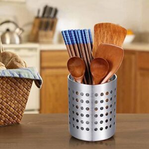 KSENDALO Utensil Drying Rack Stainless Steel Utensil Holder Sink Silverware Holder Utensil Drying Basket Kitchen Countertop Flatware Strainer Silverware Dryer Silver (5.32inch)