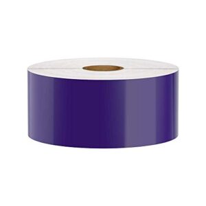 premium vinyl label tape for duralabel, labeltac, vnm signmaker, safetypro, viscom and others, purple, 2″ x 150′