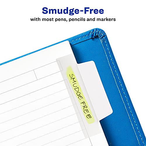 Avery Margin Ultra Tabs, 2.5" x 1", 2-Side Writable, White, 24 Repositionable Page Tabs (74789)