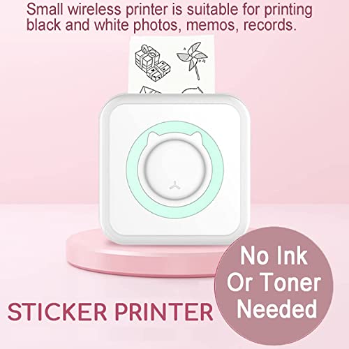 Huacuaia InstaProud - Portable Sticker Printer, Mini Printer Portable, Portable Photo Sticker Printer, Portable Label Sticker Printer, Ideal for Printing Photo, Label, Scrapbook (Pink)