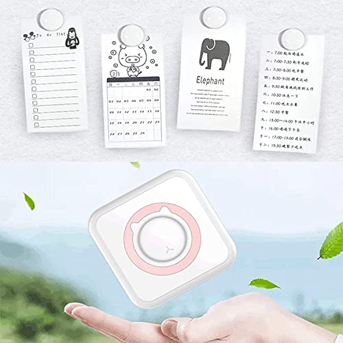 Huacuaia InstaProud - Portable Sticker Printer, Mini Printer Portable, Portable Photo Sticker Printer, Portable Label Sticker Printer, Ideal for Printing Photo, Label, Scrapbook (Pink)