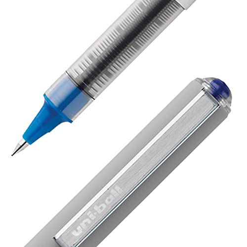 uniball Vision Rollerball Pens with 0.7mm Fine Point, Blue, 12 Count