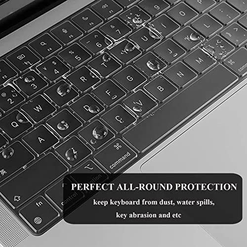 EooCoo Compatible for MacBook Pro 14 inch Case 2023 2022 2021 Release M2 A2779 A2442 M1 Pro M1 Max Chip, Hard Shell Cases with Keyboard Cover, Screen Protector - Crystal Clear