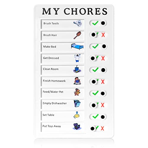 Chore Chart for Adults Planning Boards, Portable To Do List RV Memo Checklist Board for Multiple Kids Detachable Plastic DIY Message Home Travel Planning Reminder Chart