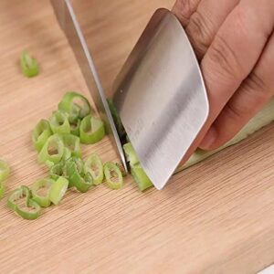gemox stainless steel finger guard for slicing – cutting protector to avoid accidents when chopping and kitchen safe chop cut tool