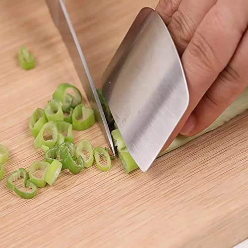 GEMOX Stainless Steel Finger Guard for Slicing - Cutting Protector to Avoid Accidents when Chopping and Kitchen Safe Chop Cut Tool