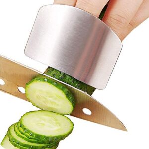 GEMOX Stainless Steel Finger Guard for Slicing - Cutting Protector to Avoid Accidents when Chopping and Kitchen Safe Chop Cut Tool