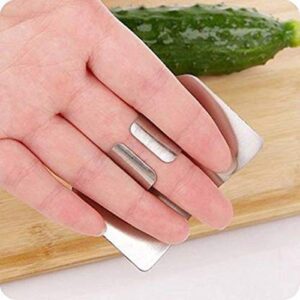 GEMOX Stainless Steel Finger Guard for Slicing - Cutting Protector to Avoid Accidents when Chopping and Kitchen Safe Chop Cut Tool